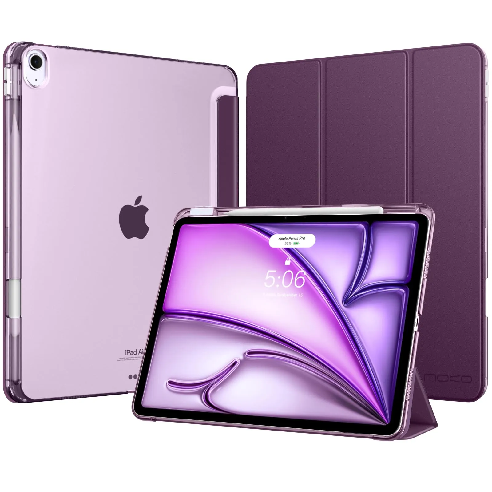 MoKo Cover per iPad Air 13 Pollici Case (M4/M3/M2) con Portapenna - immagine 1