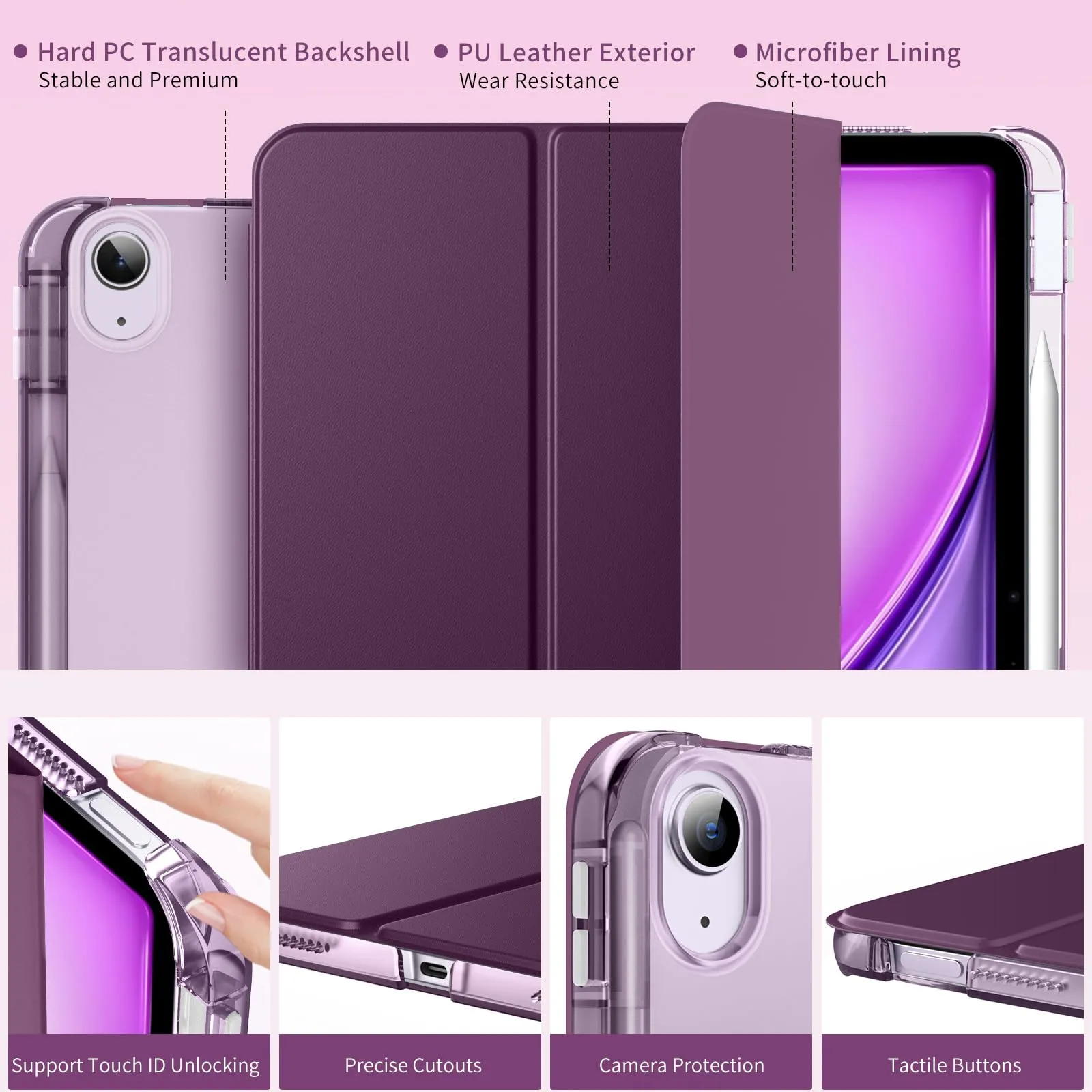 MoKo Cover per iPad Air 13 Pollici Case (M4/M3/M2) con Portapenna - immagine 3