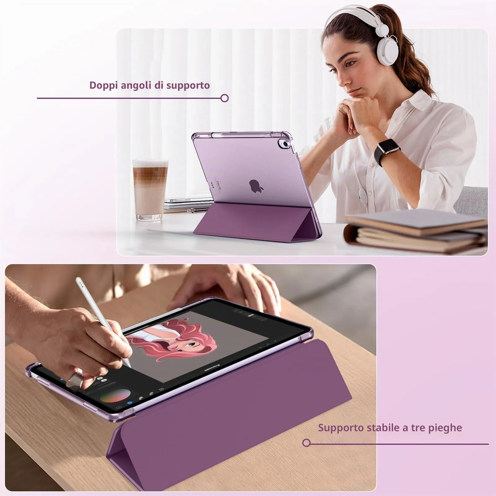 MoKo Cover per iPad Air 13 Pollici Case (M4/M3/M2) con Portapenna - immagine 4