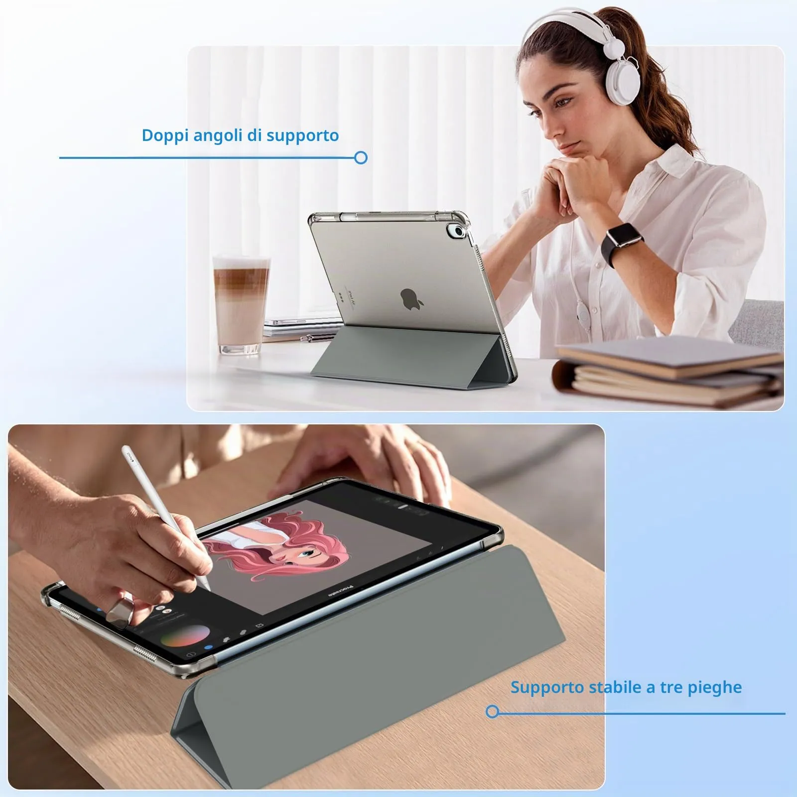 MoKo Cover per iPad Air 13 Pollici Case (M4/M3/M2) con Portapenna - immagine 4