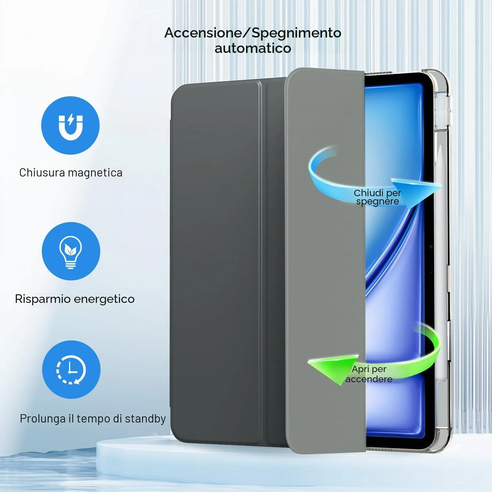 MoKo Cover per iPad Air 13 Pollici Case (M4/M3/M2) con Portapenna - immagine 5