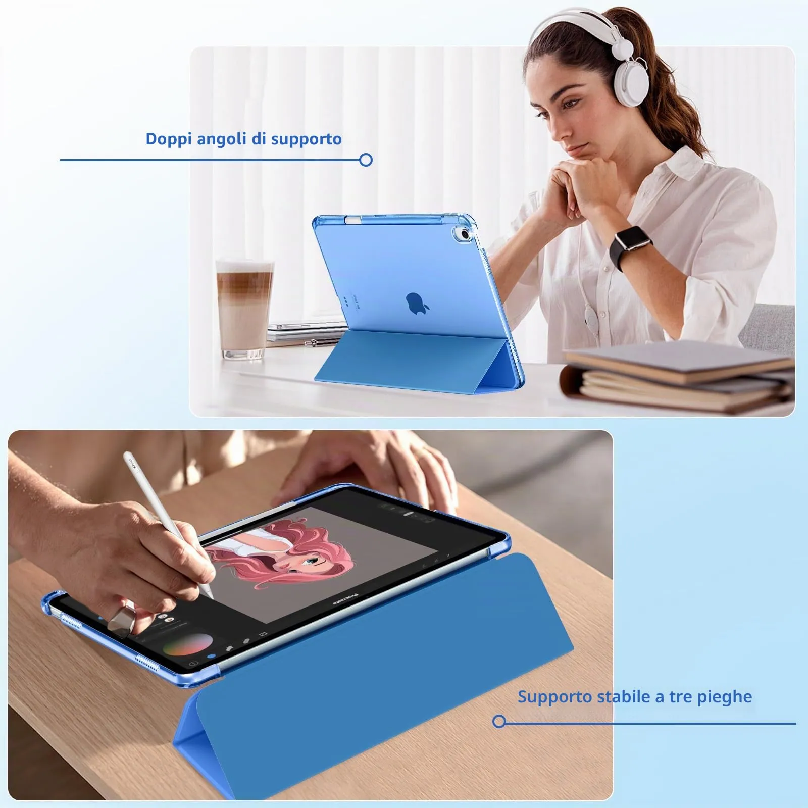 MoKo Cover per iPad Air 13 Pollici Case (M4/M3/M2) con Portapenna - immagine 4