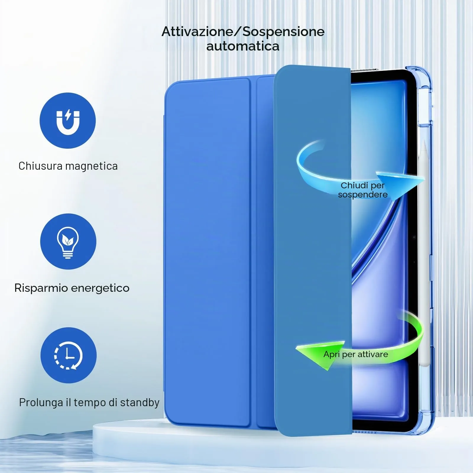 MoKo Cover per iPad Air 13 Pollici Case (M4/M3/M2) con Portapenna - immagine 5