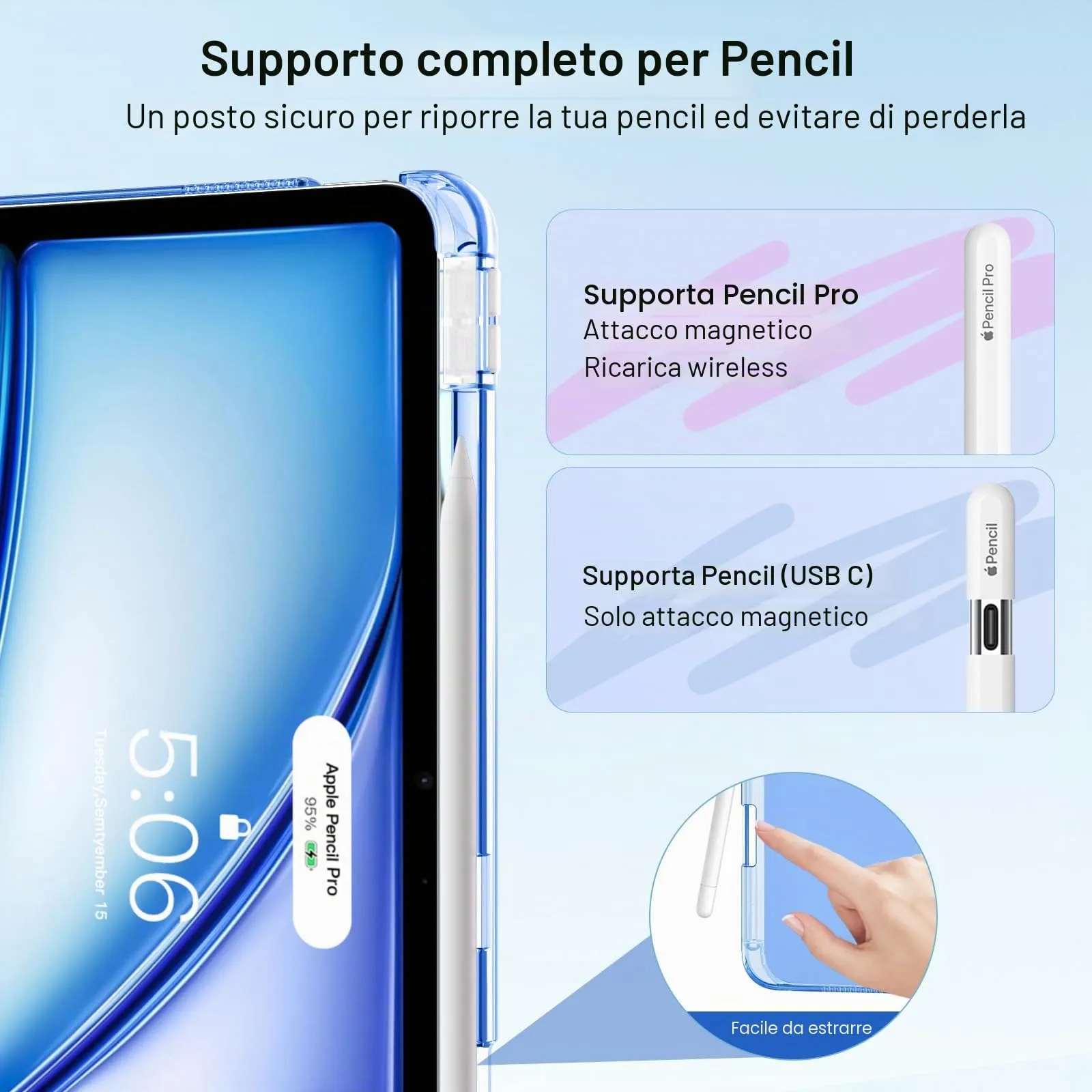 MoKo Cover per iPad Air 13 Pollici Case (M4/M3/M2) con Portapenna - immagine 6