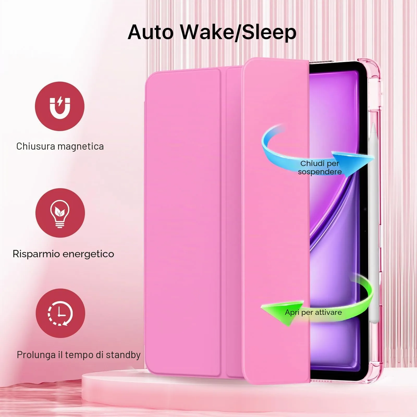 MoKo Cover per iPad Air 13 Pollici Case (M4/M3/M2) con Portapenna - immagine 5