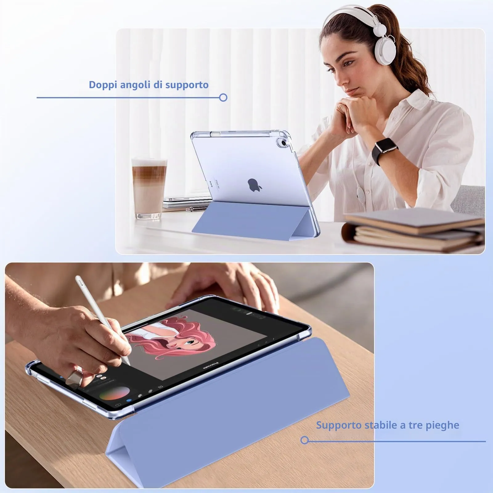 MoKo Cover per iPad Air 13 Pollici Case (M4/M3/M2) con Portapenna - immagine 4