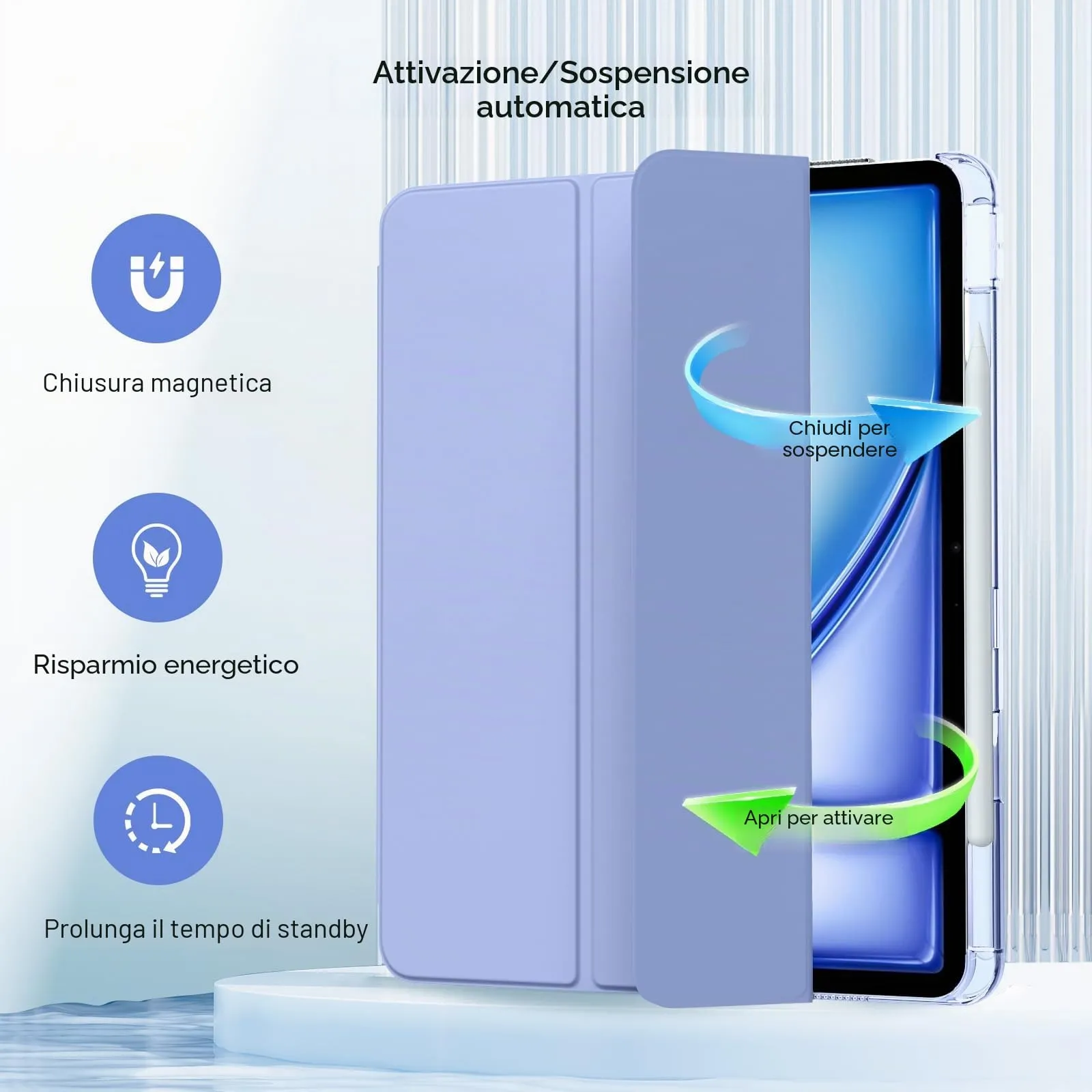 MoKo Cover per iPad Air 13 Pollici Case (M4/M3/M2) con Portapenna - immagine 5