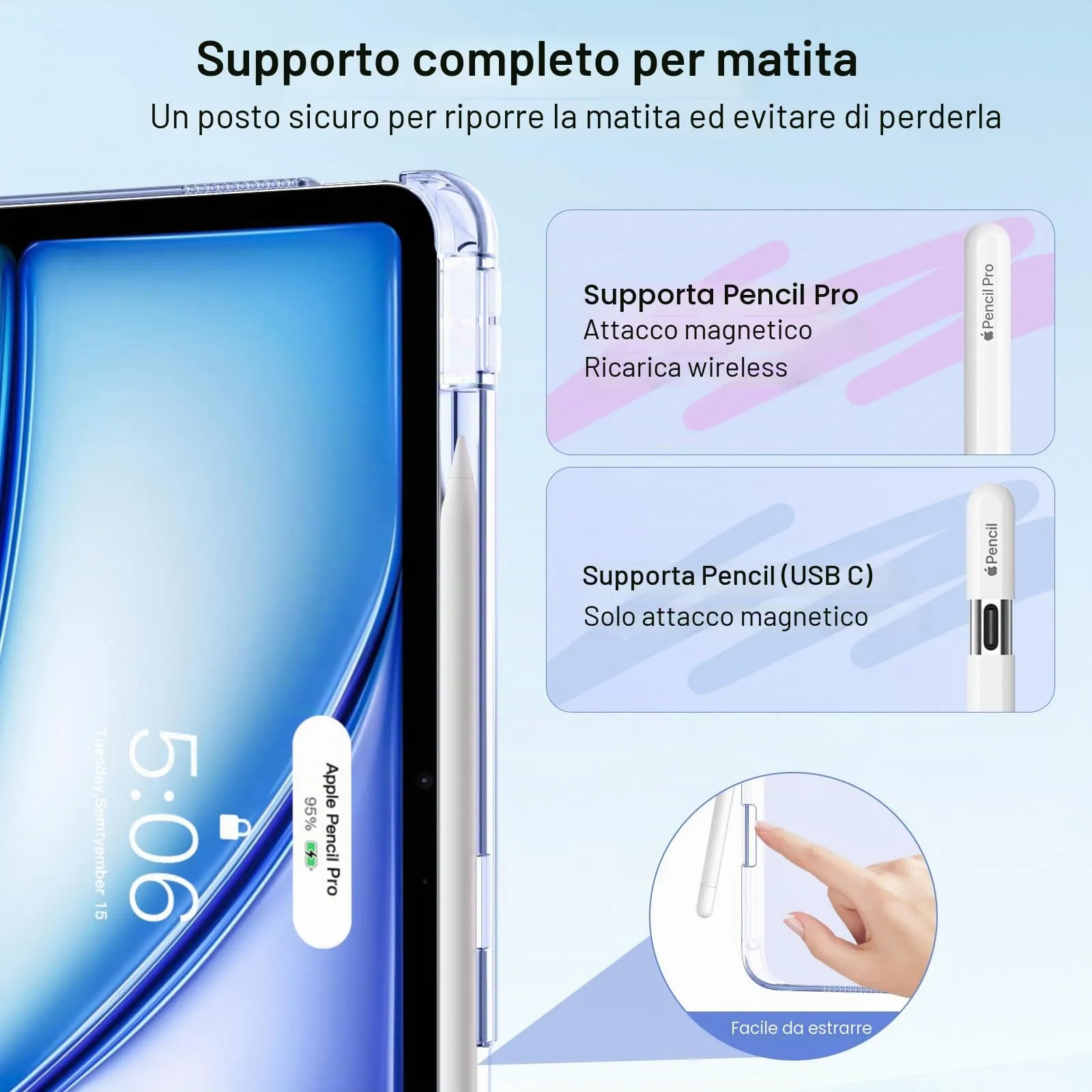 MoKo Cover per iPad Air 13 Pollici Case (M4/M3/M2) con Portapenna - immagine 6