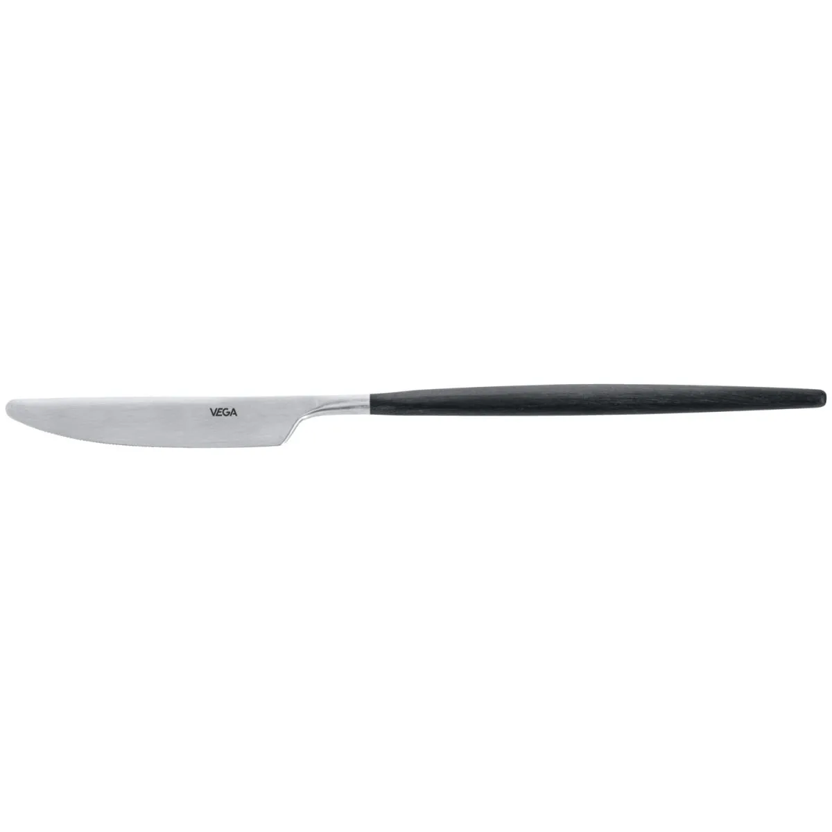 12x VEGA Coltello da tavola Turin; 24.5 cm (L); acciaio inox/nero, manico nero; 12 pz. / Pacco - immagine 1