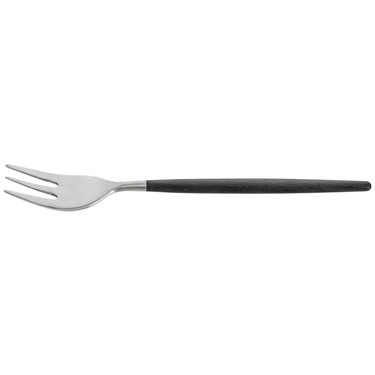 12x VEGA Forchetta da dolce Turin; 18.7 cm (L); acciaio inox/nero, manico nero; 12 pz. / Pacco - immagine 1