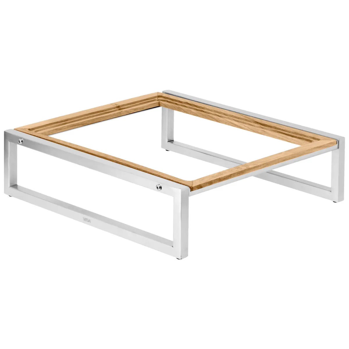 VEGA Tavolo per contenitori GN Torresso Gastronorm 1/2 basso; GN 1/2, 32.9x36x10 cm (LxLxH); quercia/argento; rettangolare - immagine 1