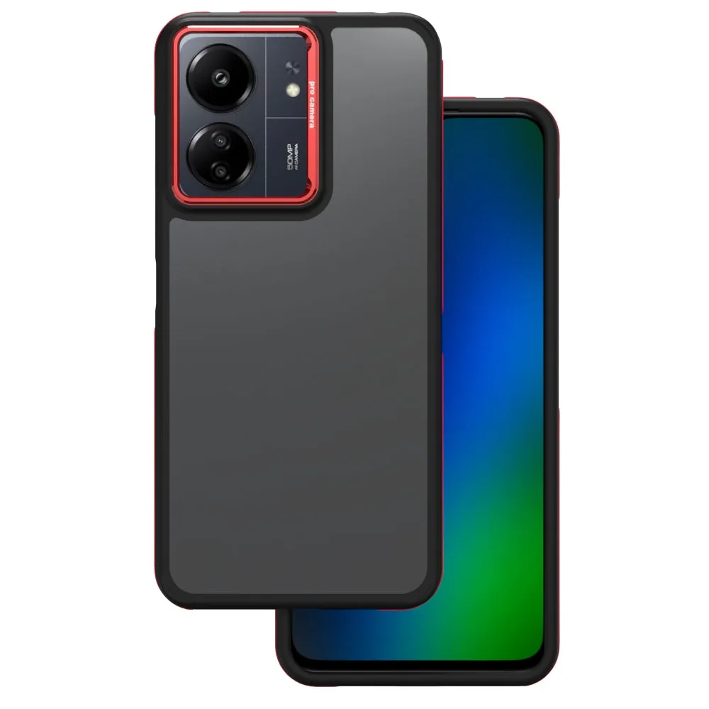 Custodia per Xiaomi Poco M6 / Redmi 13C 5G, OEM, Crystal Black, Rosa - immagine 1