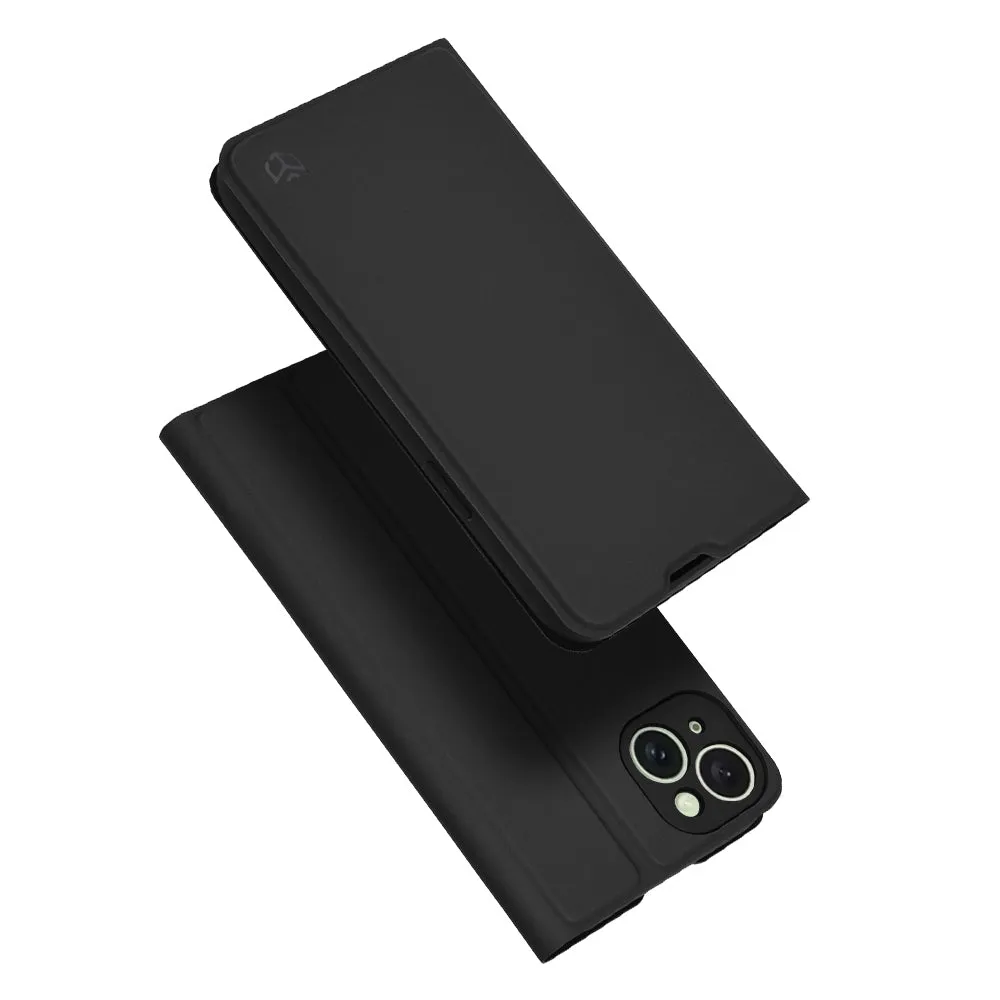 Custodia per Apple iPhone 15 Plus, Techsuit, Magskin Book, Nera - immagine 1