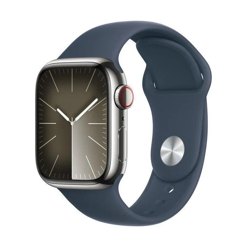 Apple Watch Series 9 GPS + Cellular 41mm Retina OLED Argento Blu S/M Resistente 50m SpO2 ECG - immagine 1