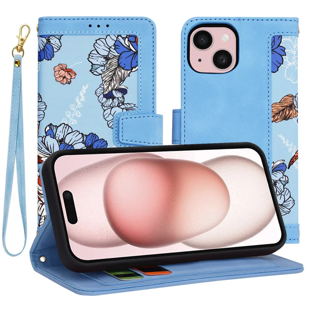 Custodia per Apple iPhone 15, Techsuit, FlipCraft, Blu - immagine 1