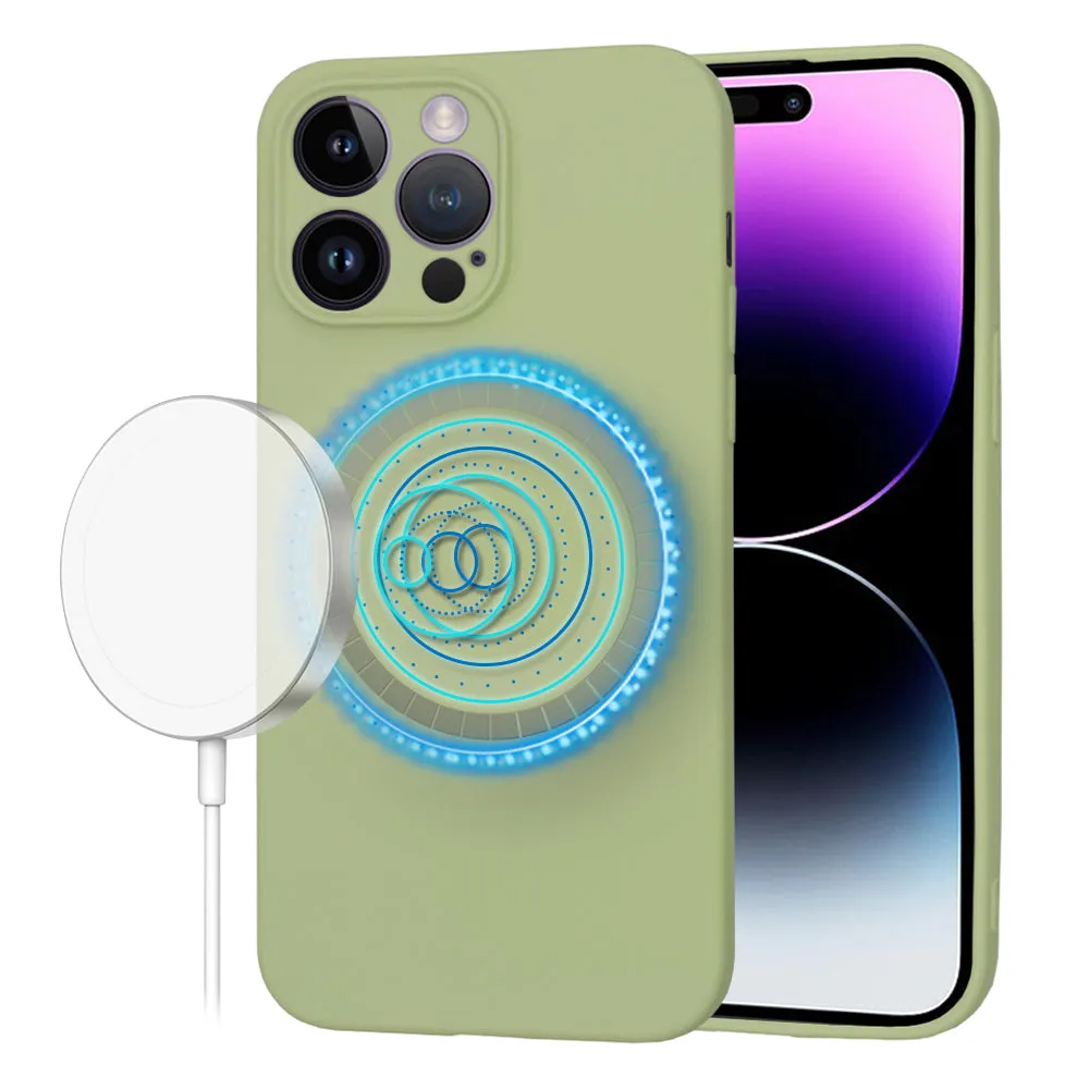 Custodia MagSafe per Apple iPhone 14 Pro Max, Techsuit, SoftFlex, Matcha - immagine 1