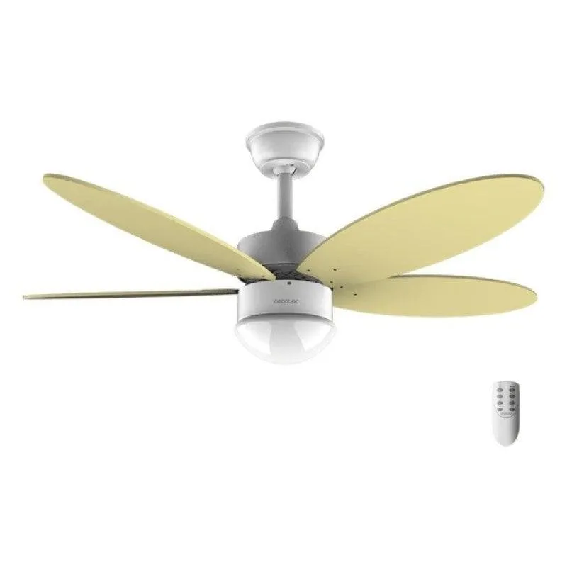 Ventilatore da soffitto Cecotec EnergySilence Aero 4260 LED 40W motore DC 5 pale giallo - immagine 1