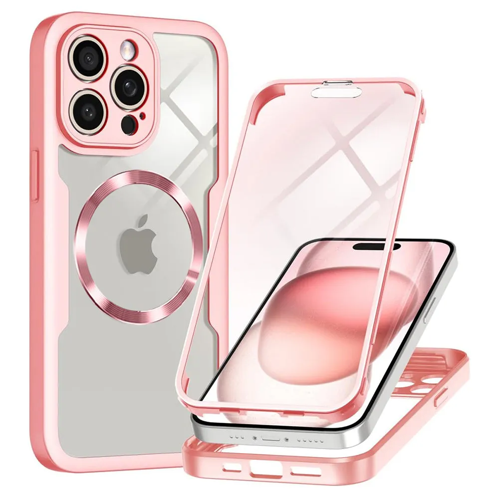 Custodia MagSafe per Apple iPhone 14 Pro, Techsuit, ColorVerse 360, Rosa - immagine 1
