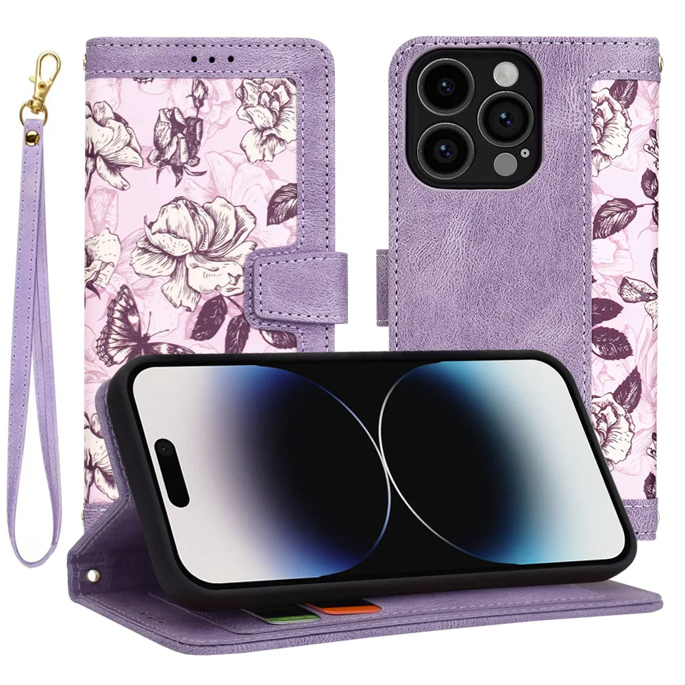 Custodia per Apple iPhone 14 Pro, Techsuit, FlipCraft, Viola - immagine 1