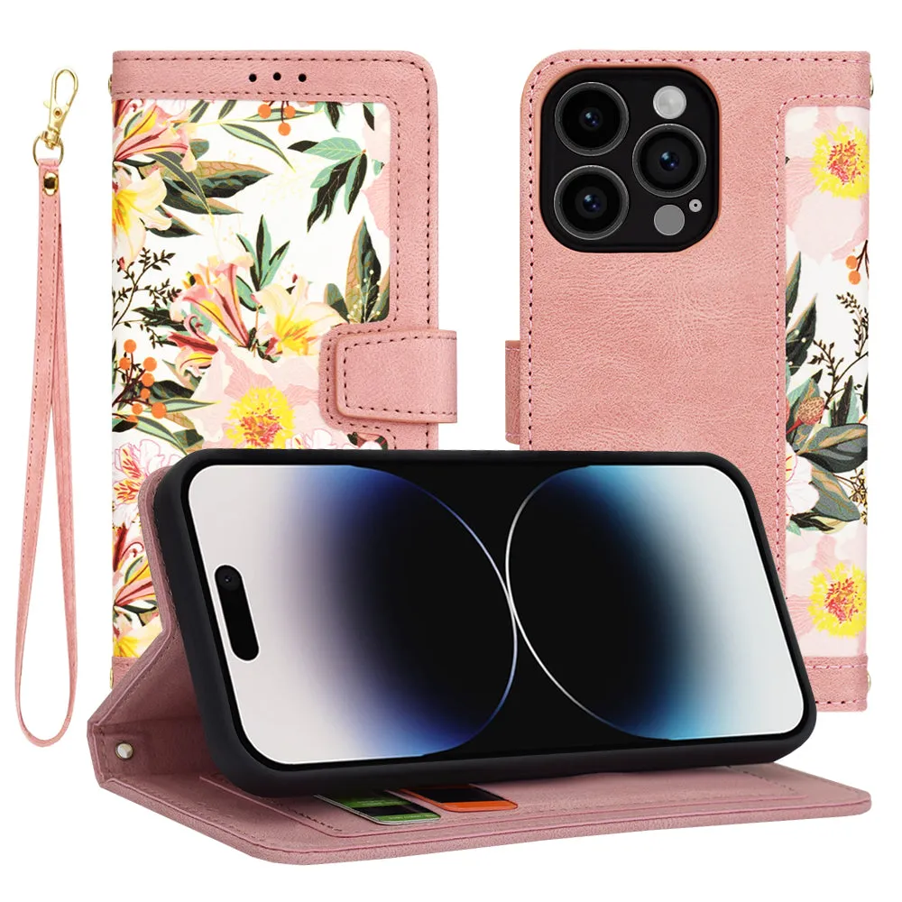Custodia per Apple iPhone 14 Pro, Techsuit, FlipCraft, Rosa - immagine 1