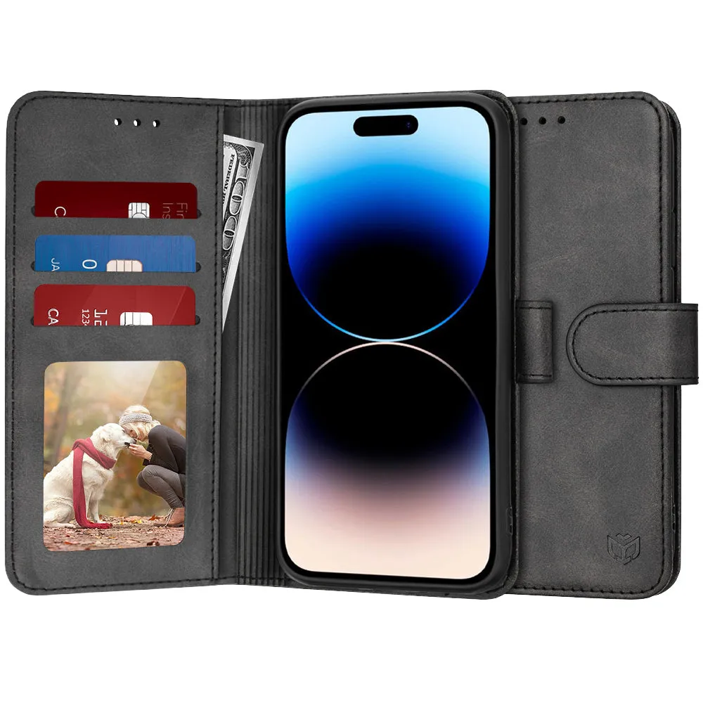 Custodia per Apple iPhone 14 Pro, Techsuit, Diary Book, Nera - immagine 1
