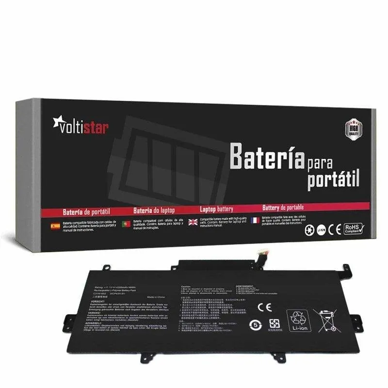 Batteria per Portatile Asus Zenbook U3000U UX330 C31N1602 Voltistar - immagine 1