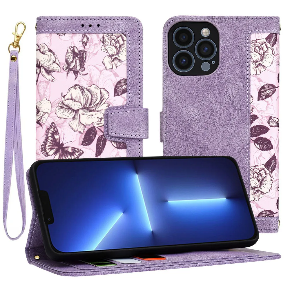 Custodia per Apple iPhone 13 Pro Max, Techsuit, FlipCraft, Viola - immagine 1