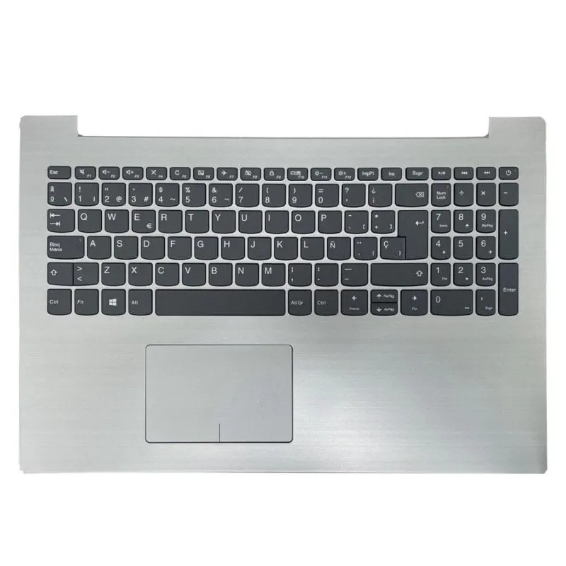 Custodia superiore con tastiera per laptop Lenovo Ideapad 320-15iap 320-15ikb 320-15is Argento - immagine 1