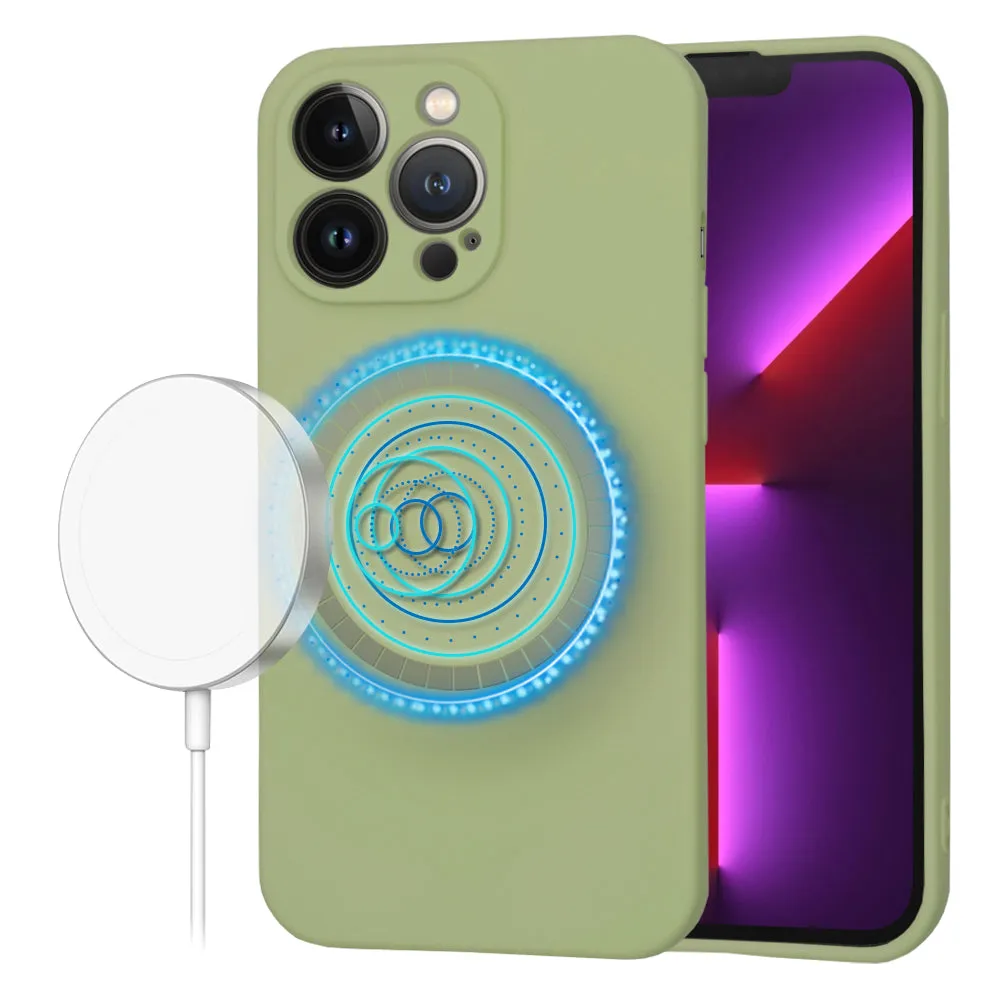 Custodia MagSafe per Apple iPhone 13 Pro, Techsuit, SoftFlex, Matcha - immagine 1