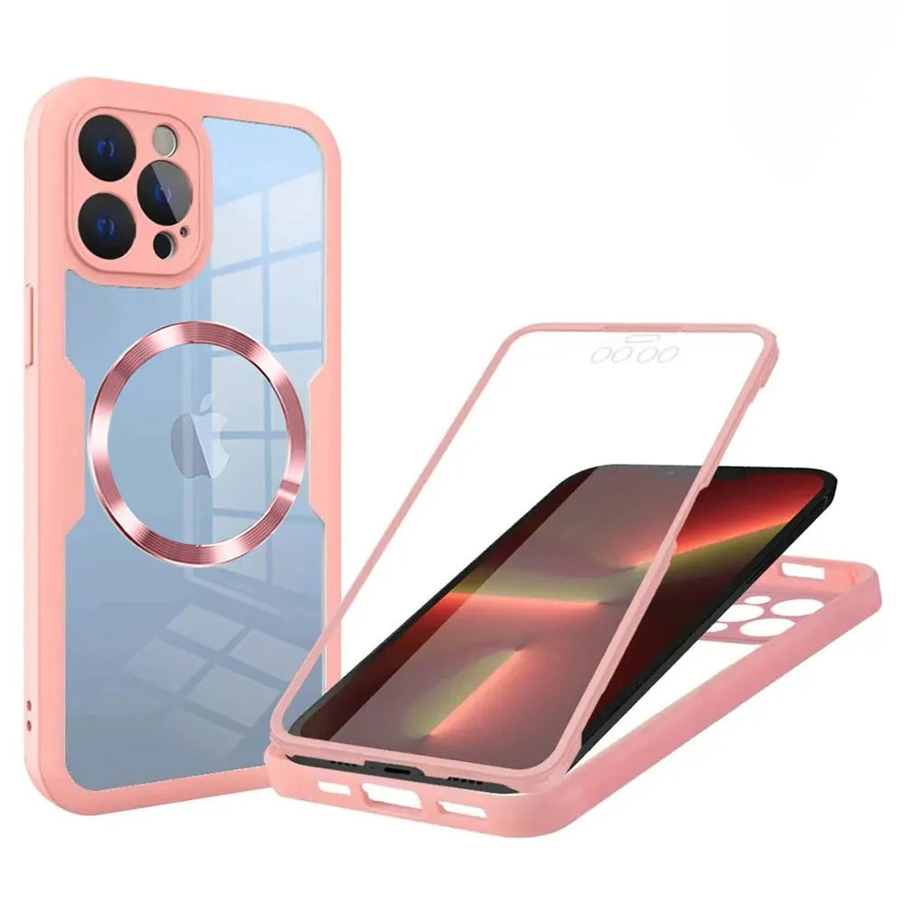 Custodia MagSafe per Apple iPhone 13 Pro, Techsuit, ColorVerse 360, Rosa - immagine 1