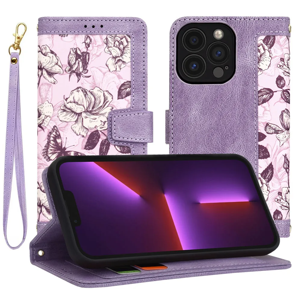 Custodia per Apple iPhone 13 Pro, Techsuit, FlipCraft, Viola - immagine 1