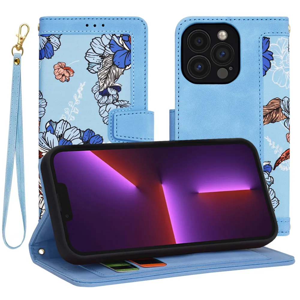 Custodia per Apple iPhone 13 Pro, Techsuit, FlipCraft, Blu - immagine 1
