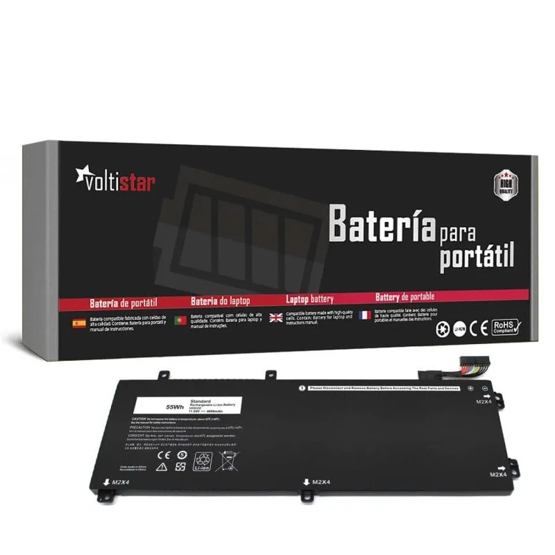 Batteria del computer portatile per Dell XPS 15 9550 9560 9570 7590 Precision 5510 5520 5530 H5h20 - immagine 1