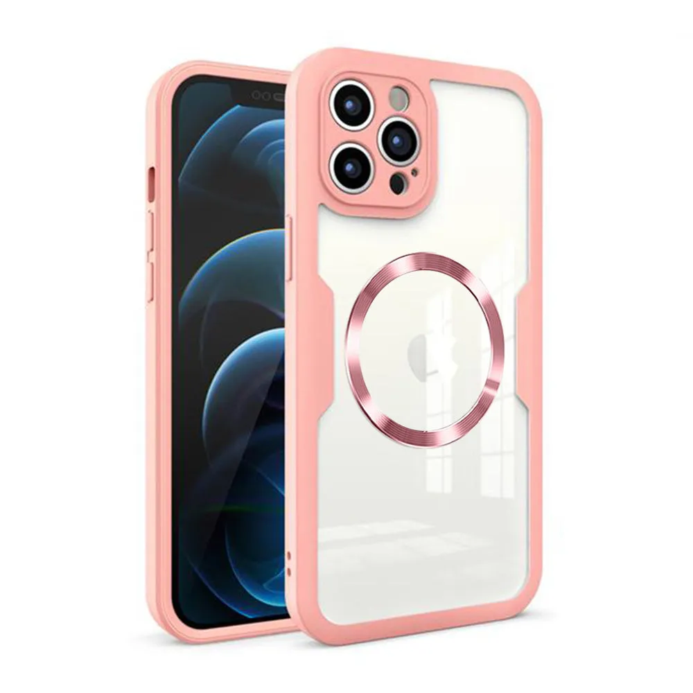 Custodia MagSafe per Apple iPhone 12 Pro Max, Techsuit, ColorVerse 360, Rosa - immagine 1