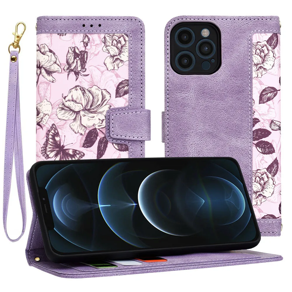 Custodia per Apple iPhone 12 Pro Max, Techsuit, FlipCraft, Viola - immagine 1