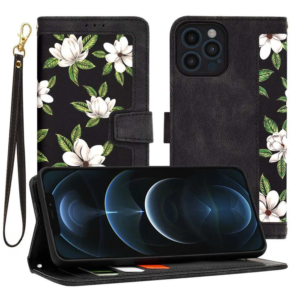 Custodia per Apple iPhone 12 Pro Max, Techsuit, FlipCraft, Nera - immagine 1
