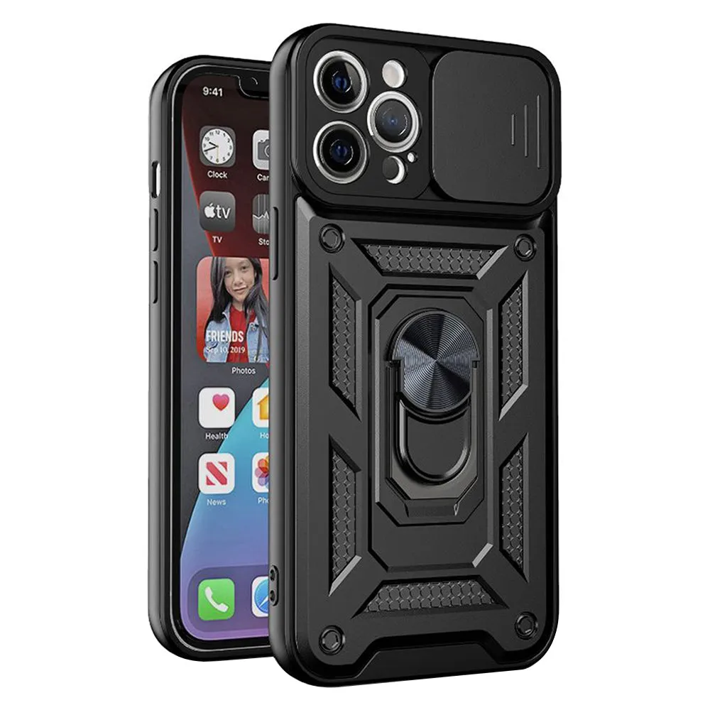 Custodia per Apple iPhone 12 Pro Max, Techsuit, CamShield, Nera - immagine 1