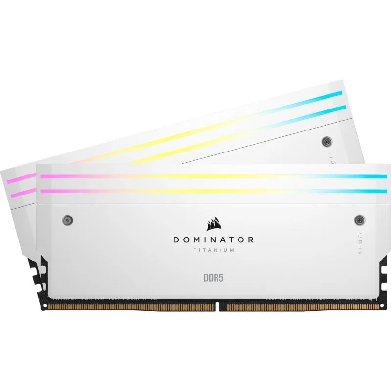 Corsair Dominator Titanium DDR5 6000MHz 32GB 2x16GB CL30 XMP Bianco - immagine 1