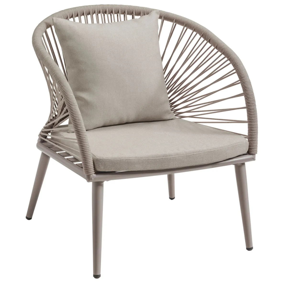 VEGA Poltrona da esterno Alcamo; 66x73x82 cm (LxPxH); beige - immagine 1