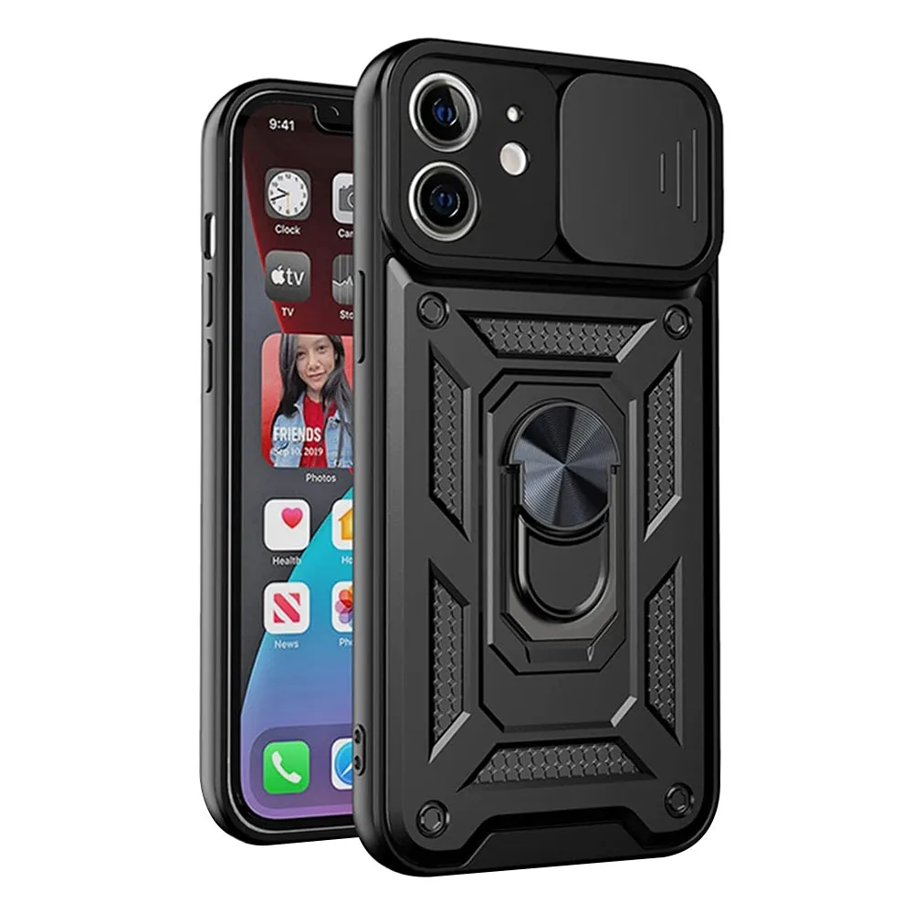 Custodia per Apple iPhone 12 mini, Techsuit, CamShield, Nera - immagine 1