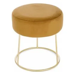 CLARISSA Pouf Ocra e Oro - immagine 1