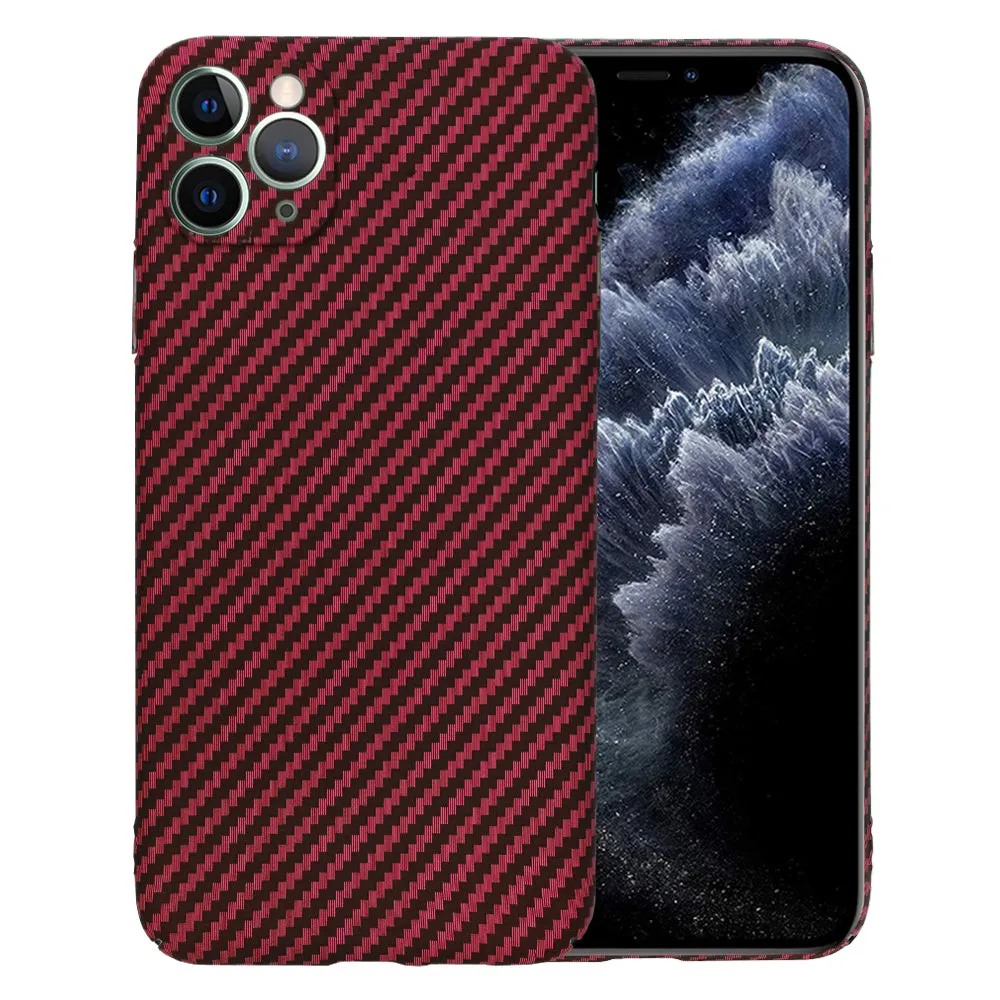 Custodia per Apple iPhone 11 Pro Max, Techsuit, Carbonite FiberShell, Rossa - immagine 1