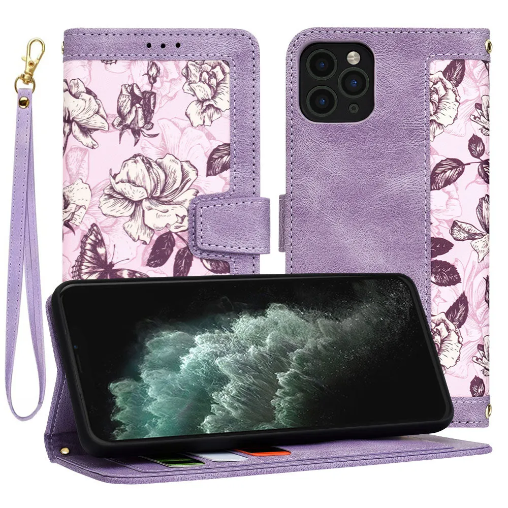 Custodia per Apple iPhone 11 Pro Max, Techsuit, FlipCraft, Viola - immagine 1