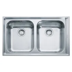 Lavello 2 vasche (86,4x51,4cm) Nex 220 NEPTUNE Inox Spazzolato 127 0059 656 - immagine 1