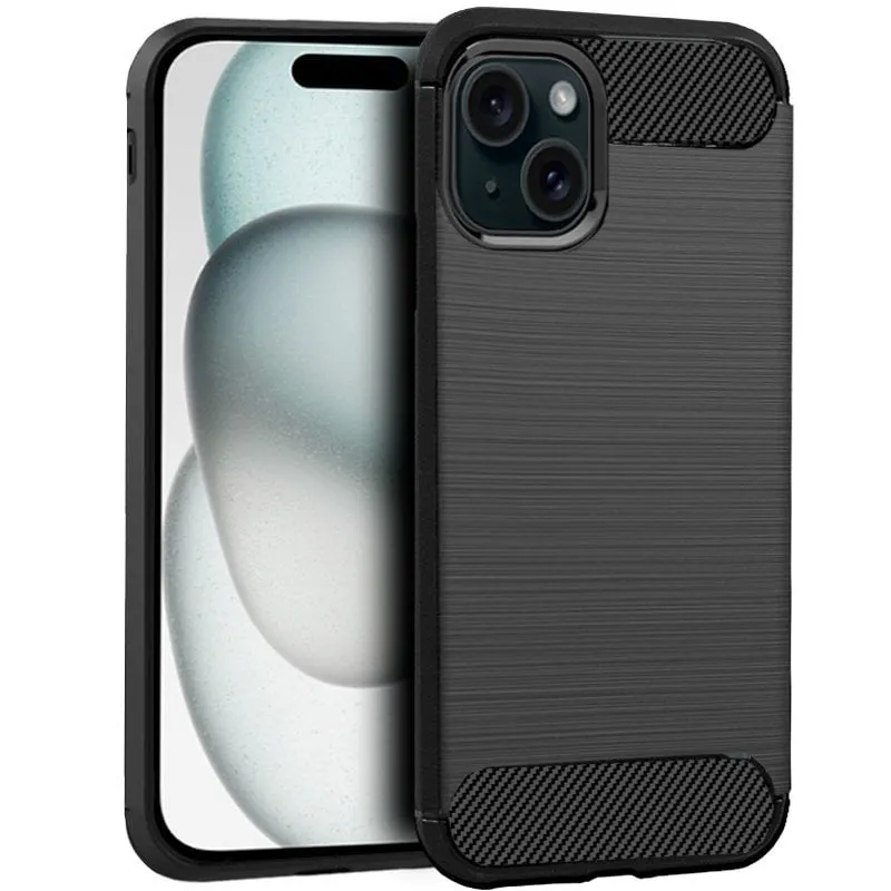 Fantastica custodia in carbonio nero per iPhone 15 - immagine 1