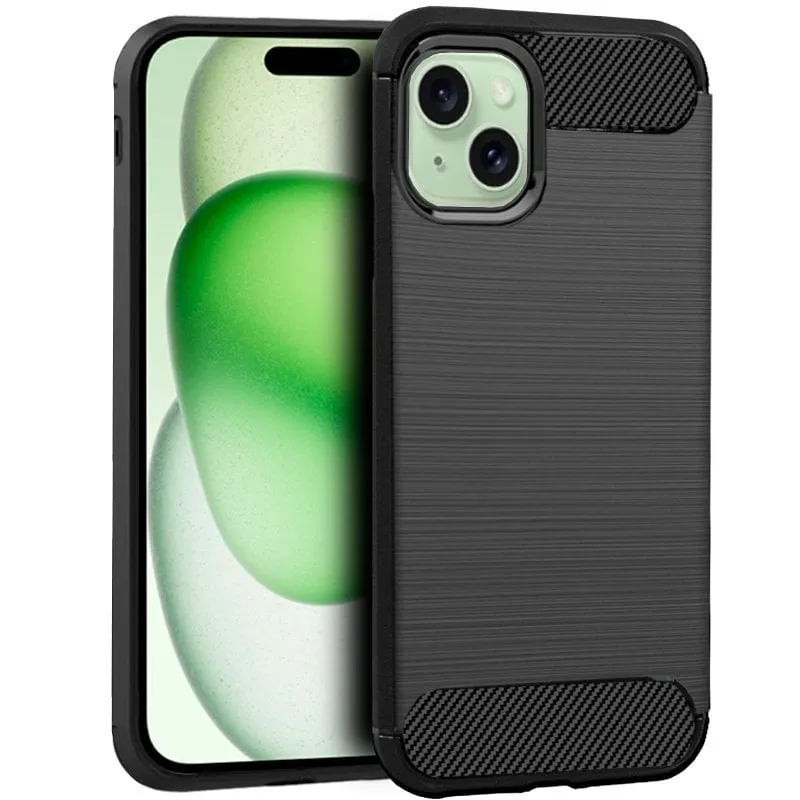 Fantastica custodia in carbonio nero per iPhone 15 Plus - immagine 1