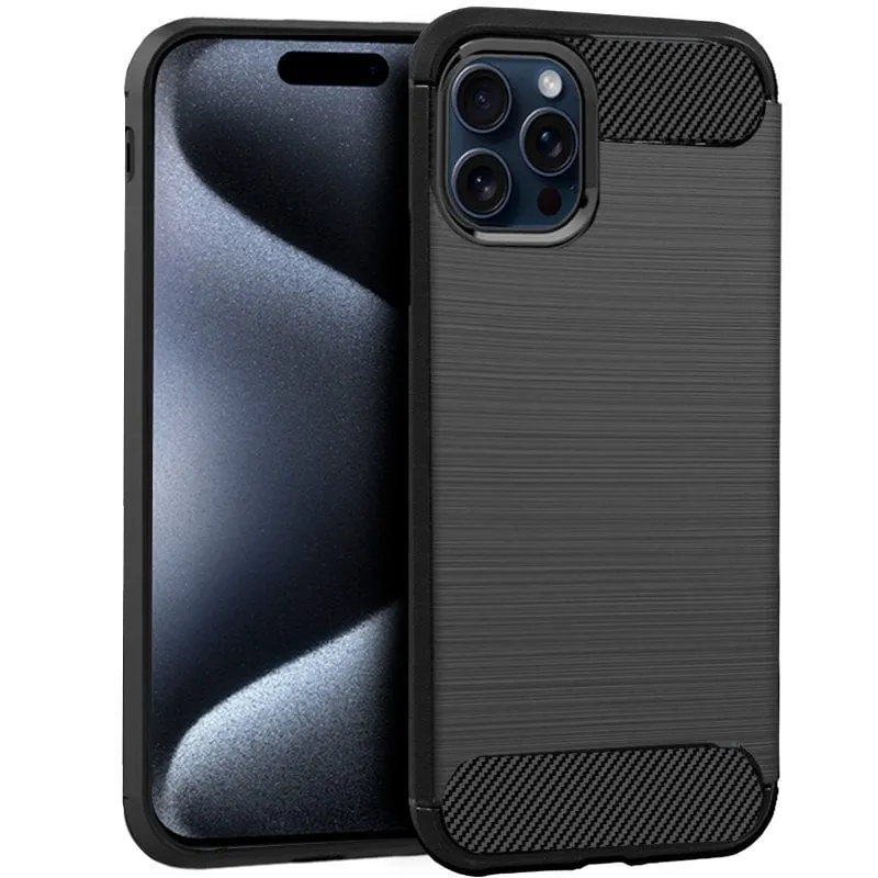 Fantastica custodia in carbonio nero per iPhone 15 Pro - immagine 1