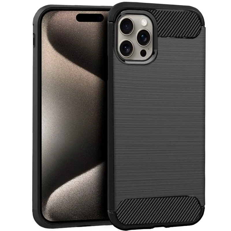 Fantastica custodia in carbonio nero per iPhone 15 Pro Max - immagine 1
