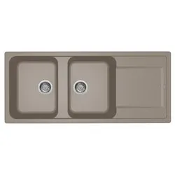 Lavello 2 vasche (116x50cm) LIFE 500 Tortora Opaco LG250043 - immagine 1