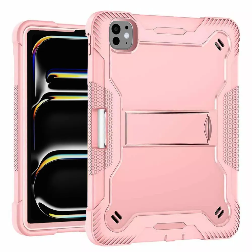 Custodia per Apple iPad Pro 13 (2024), Techsuit, Rugged TabShell, Rosa - immagine 1